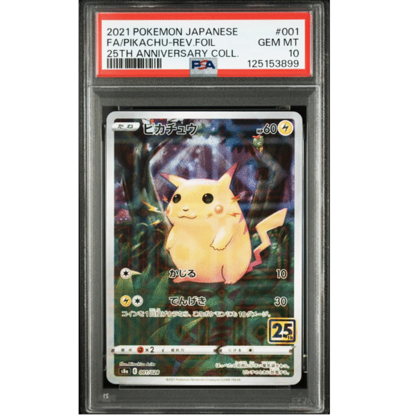 PSA10 Pikachu Rev. Foil #001 25 aniversario-Japonés
